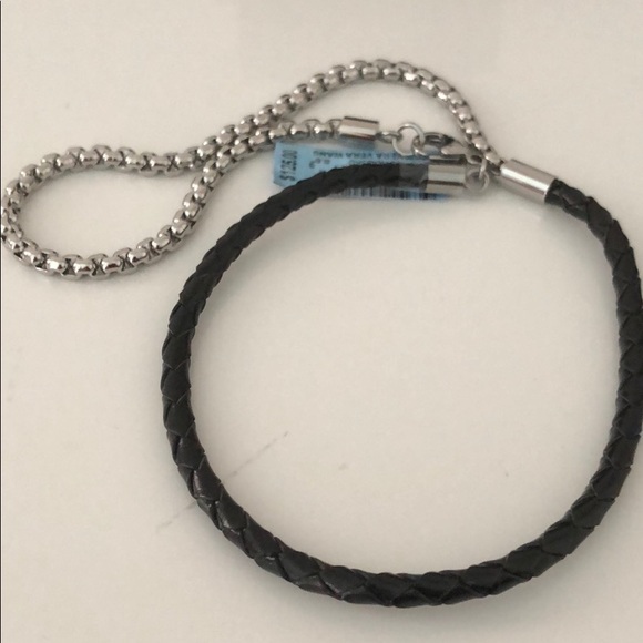 SIMPLY VERA UNISEX STAINLESS STEEL LEATHER WRAP - Picture 6 of 16